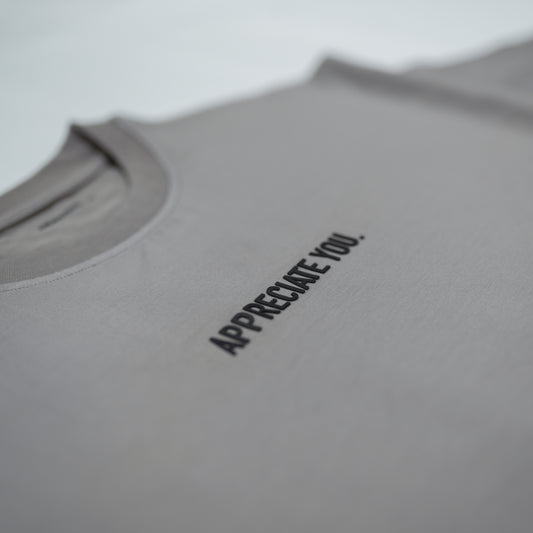 Bamboo Stretch Tee - Appreciate You TAUPE GREY