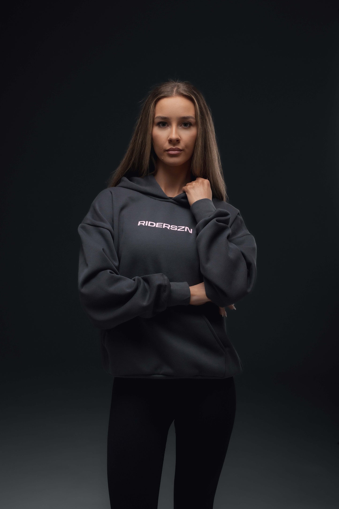 Off-Duty Hoodie - RiderSZN Classic // CHARCOAL x PINK