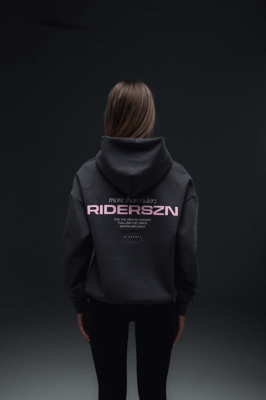 Off-Duty Hoodie - RiderSZN Classic // CHARCOAL x PINK