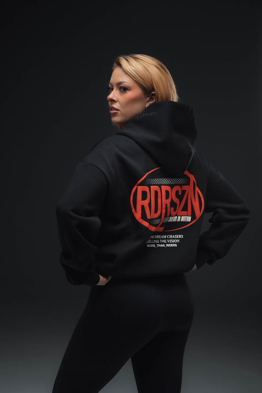 Off-Duty Hoodie - Dreams in Motion // WARM RED