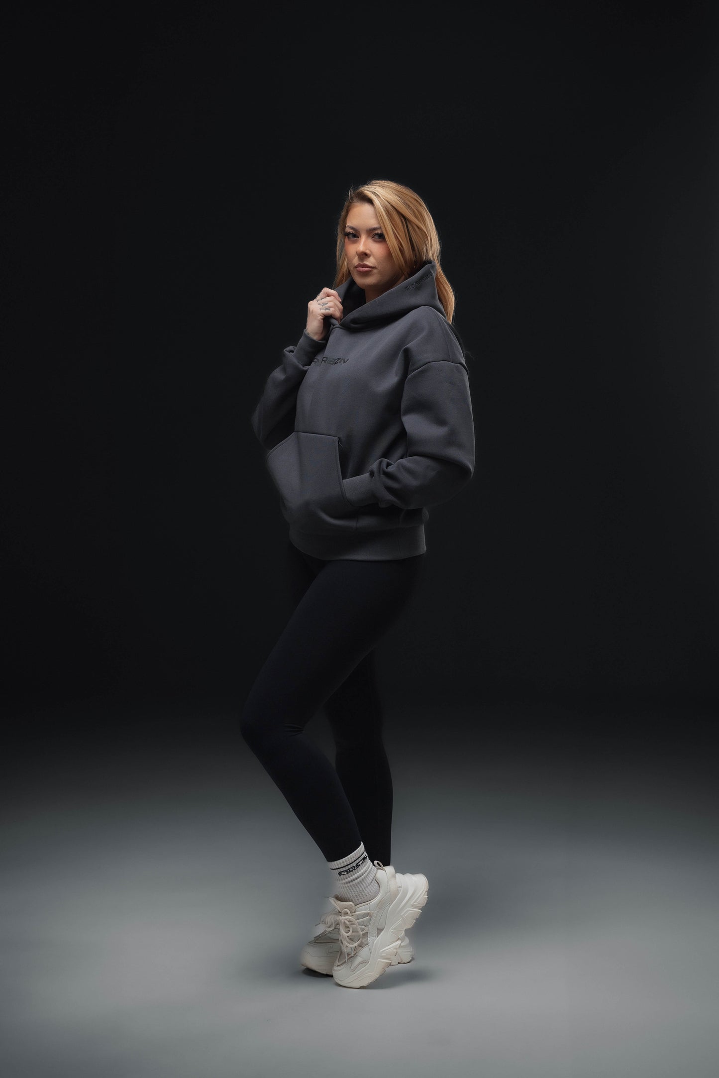 Off-Duty Hoodie - RiderSZN Classic // CHARCOAL x BLACK (PRE-ORDER)