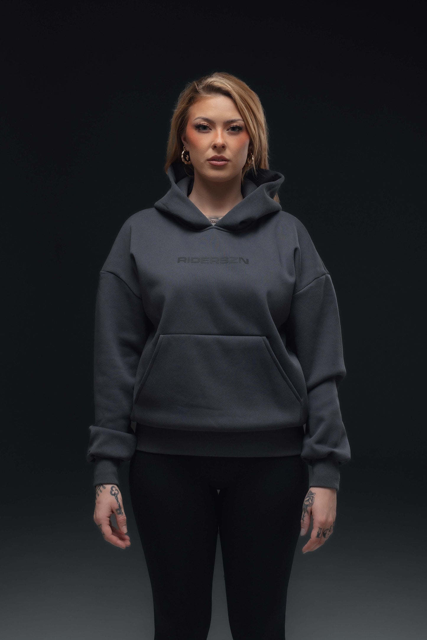 Off-Duty Hoodie - RiderSZN Classic // CHARCOAL x BLACK (PRE-ORDER)