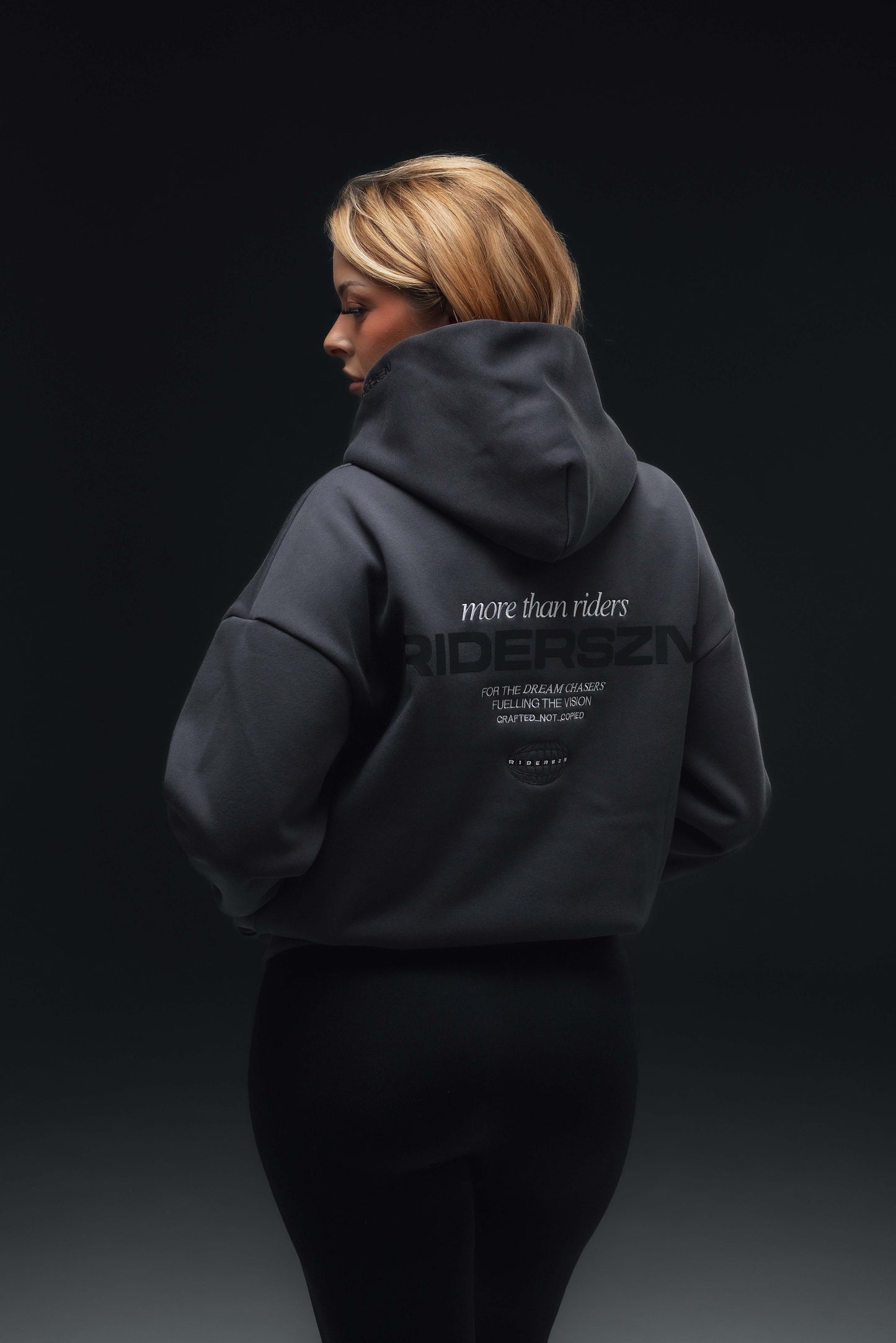 Off-Duty Hoodie - RiderSZN Classic // CHARCOAL x BLACK (PRE-ORDER)