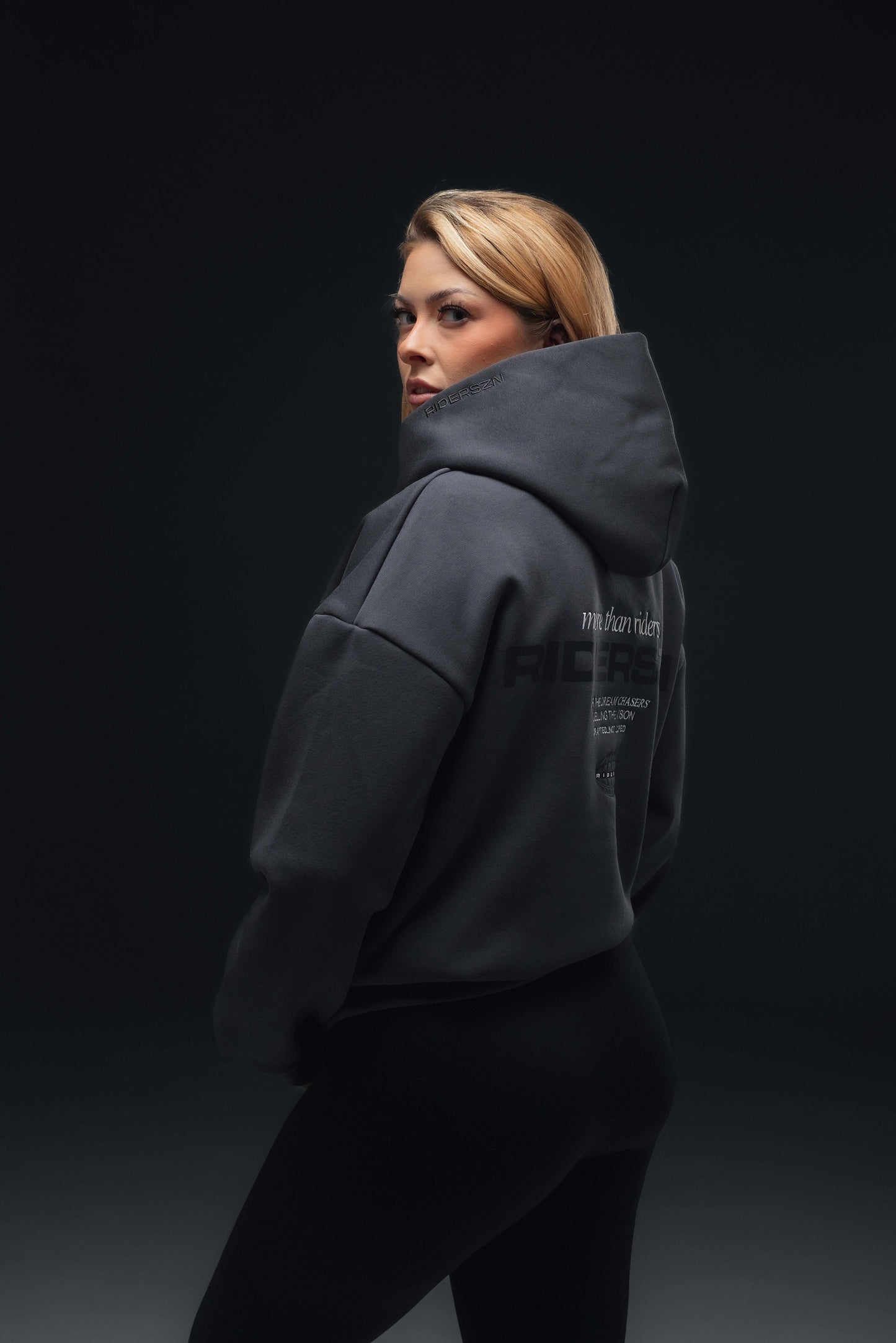 Off-Duty Hoodie - RiderSZN Classic // CHARCOAL x BLACK (PRE-ORDER)