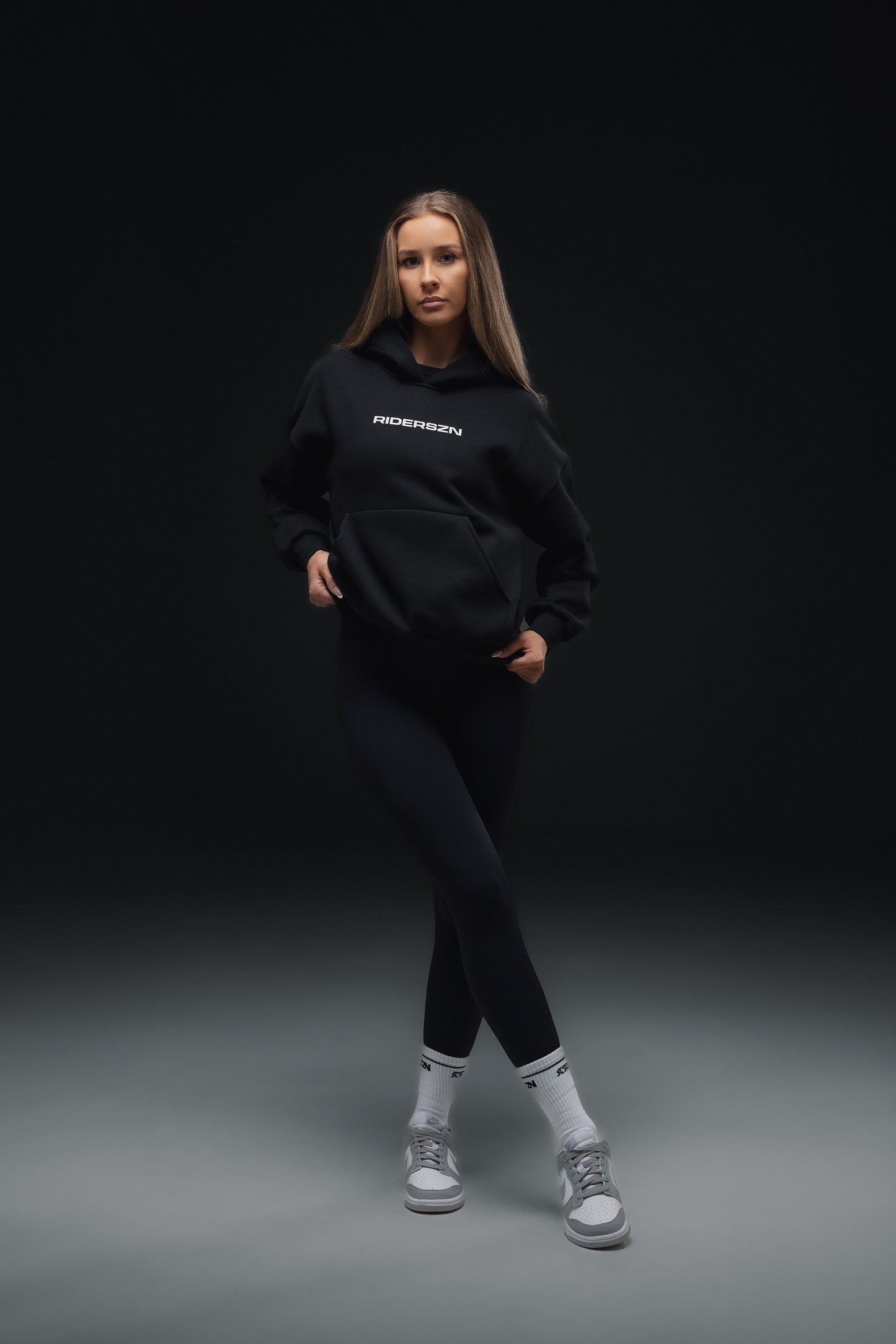 Off-Duty Hoodie - RiderSZN Classic // BLACK + GREY (PRE-ORDER)