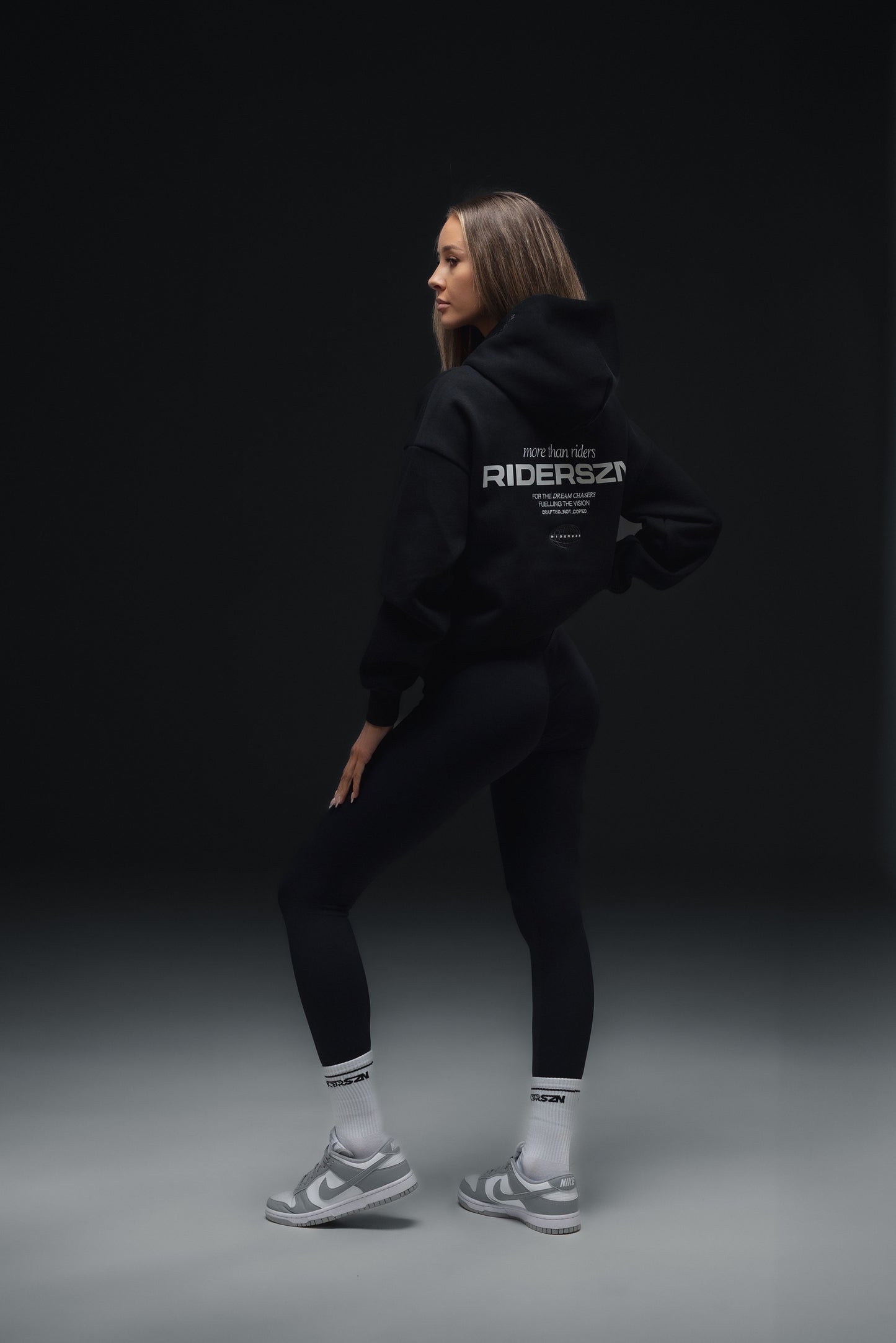 Off-Duty Hoodie - RiderSZN Classic // BLACK + GREY (PRE-ORDER)