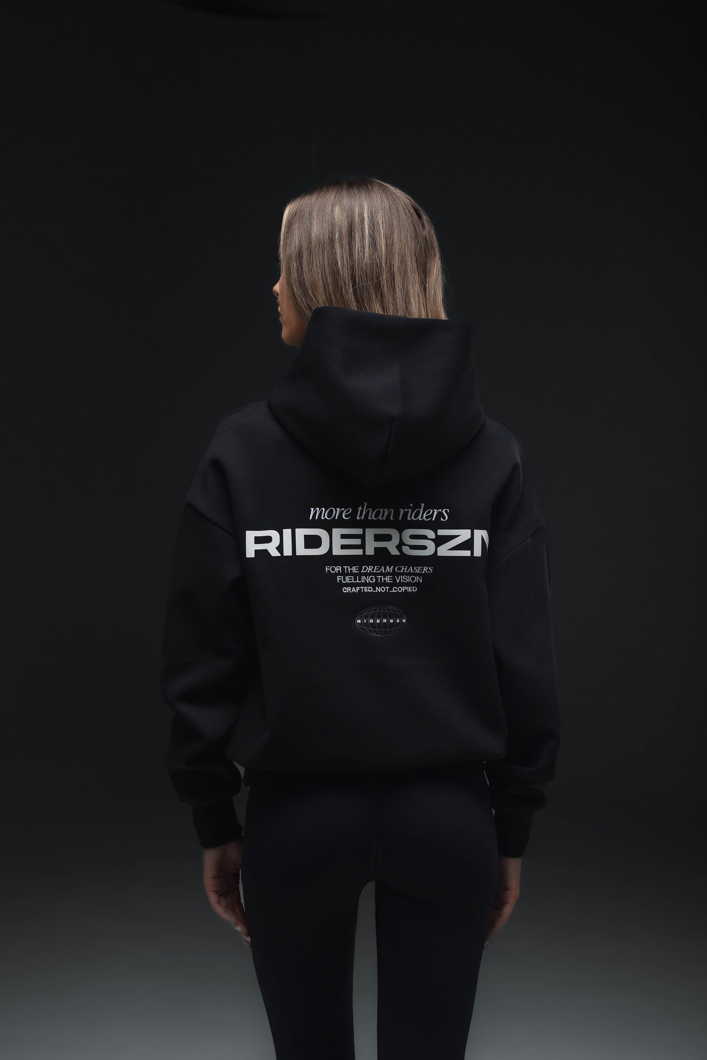 Off-Duty Hoodie - RiderSZN Classic // BLACK + GREY (PRE-ORDER)