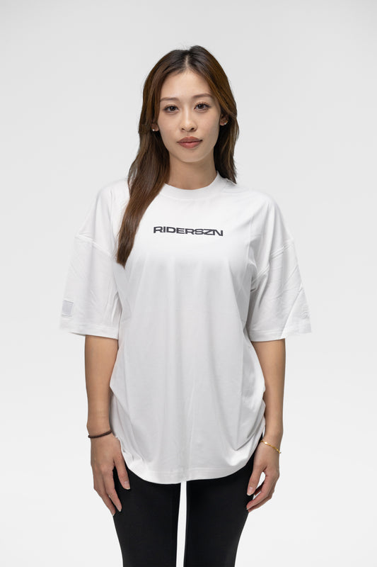 Bamboo Stretch Tee - riderszn x RDRSZN reflective WHITE