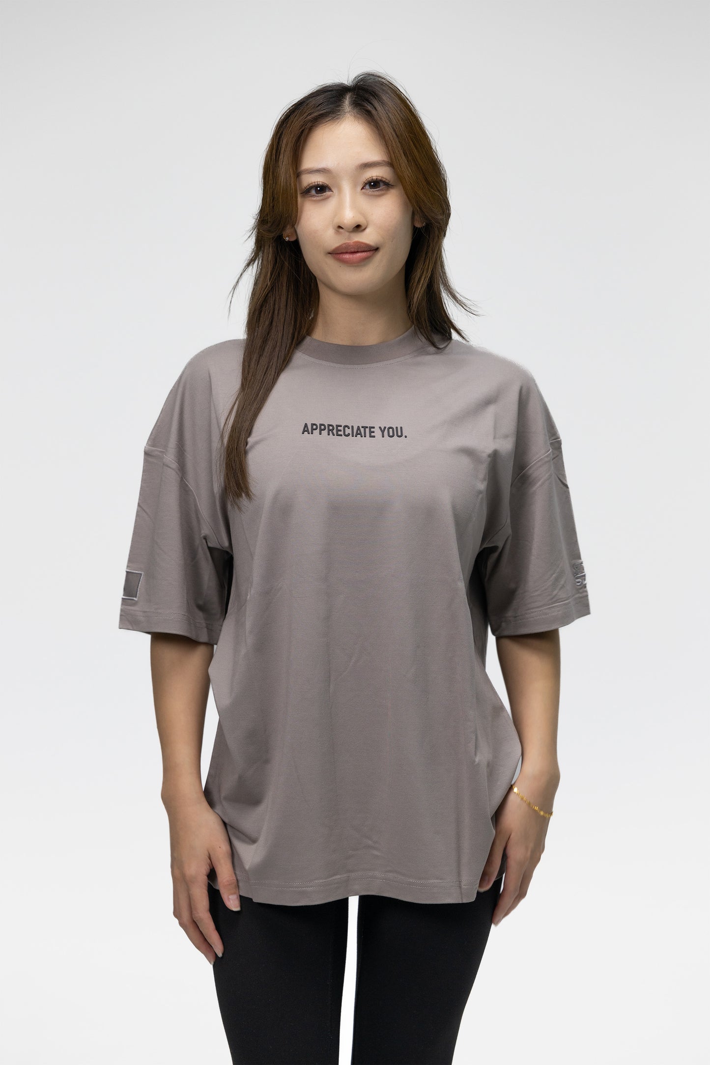 Bamboo Stretch Tee - Appreciate You TAUPE GREY