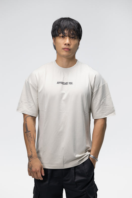 Bamboo Stretch Tee - Appreciate You STONE