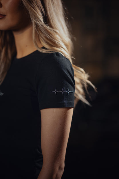 LADIES CONTOUR TEE - SCRIPT