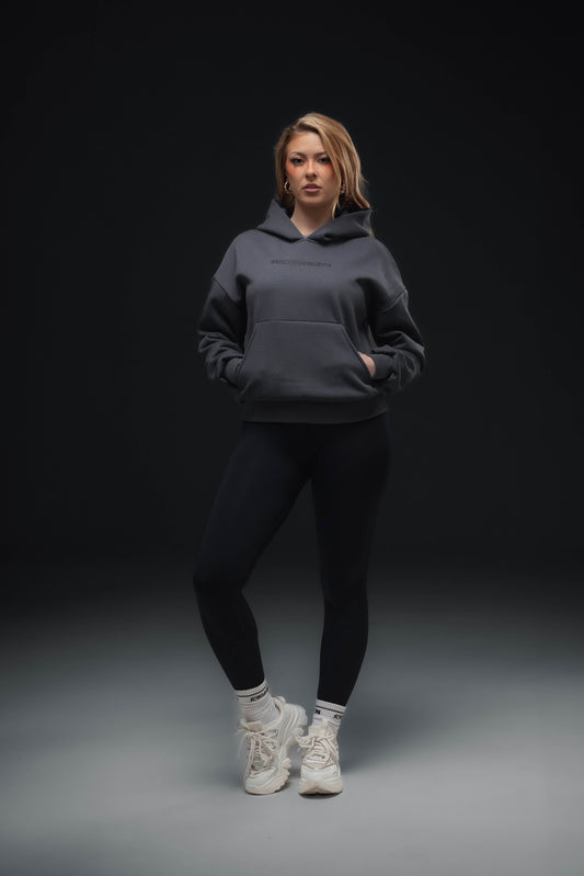 Off-Duty Hoodie - RiderSZN Classic // CHARCOAL x BLACK (PRE-ORDER)