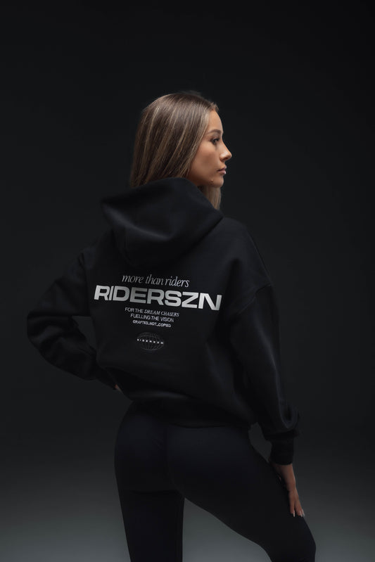 Off-Duty Hoodie - RiderSZN Classic // BLACK + GREY (PRE-ORDER)