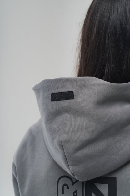 Armoured 'Rear View' Hoodie (Grey)