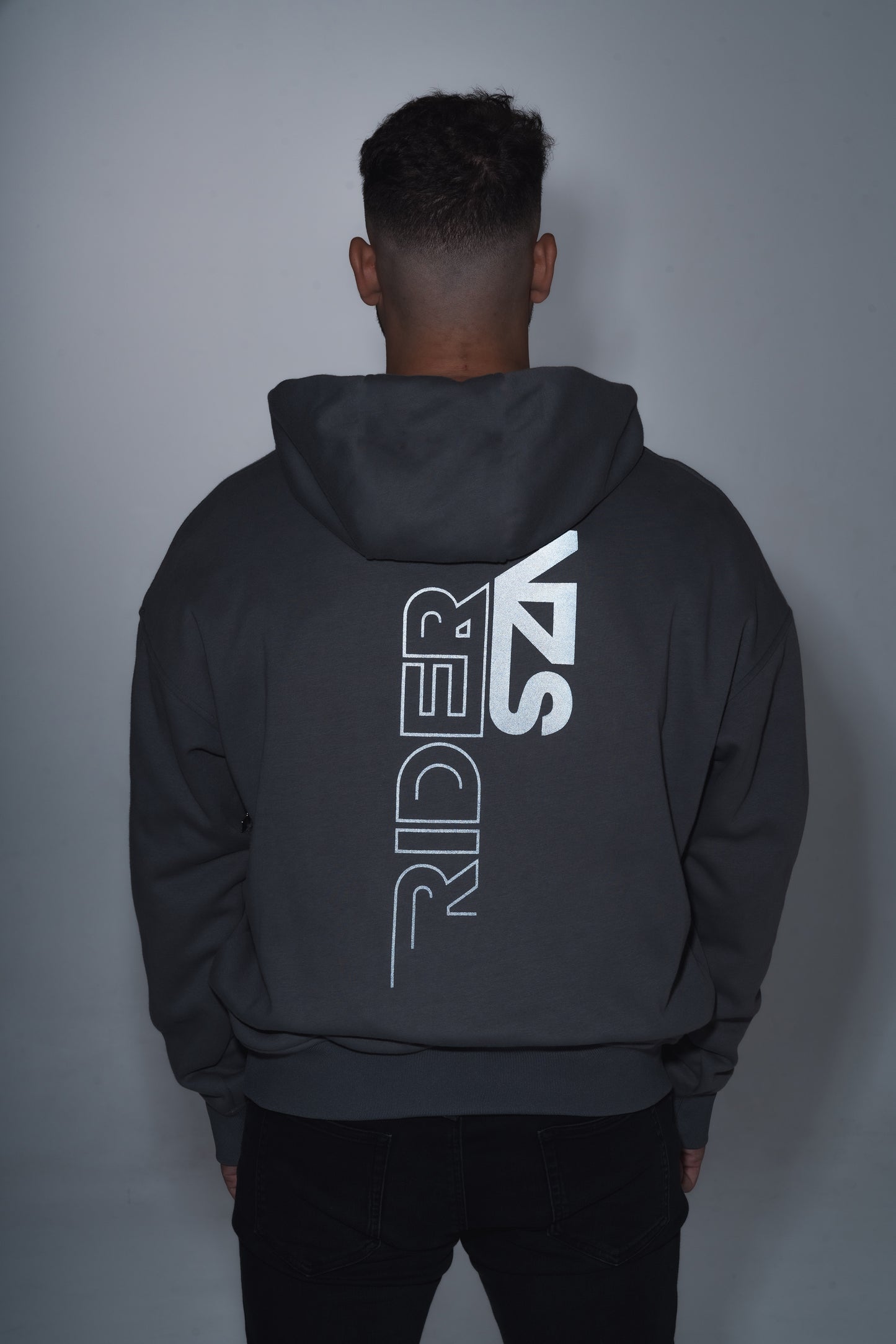 Armoured 'Rear View' Hoodie (Grey)