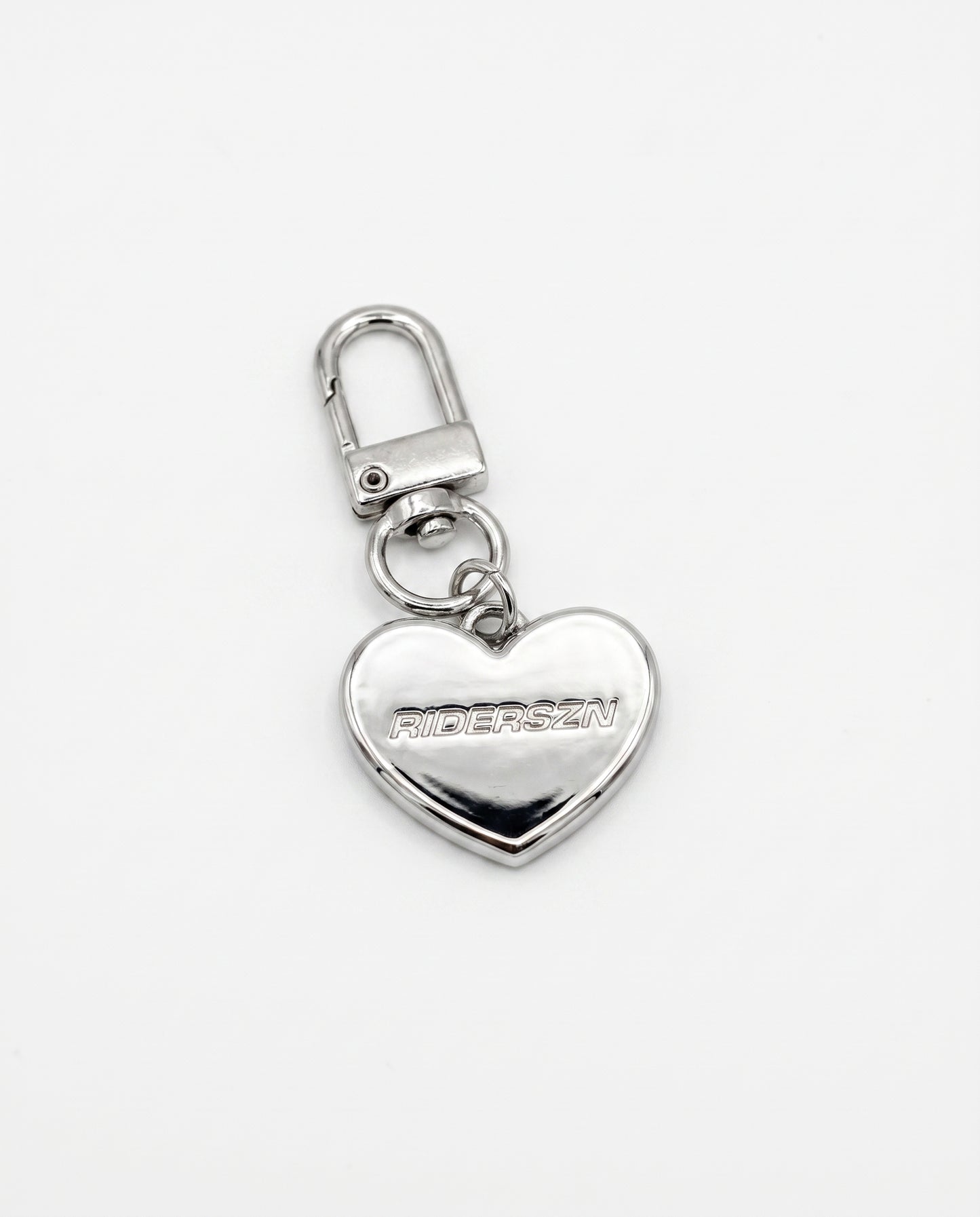 heart charm - chrome