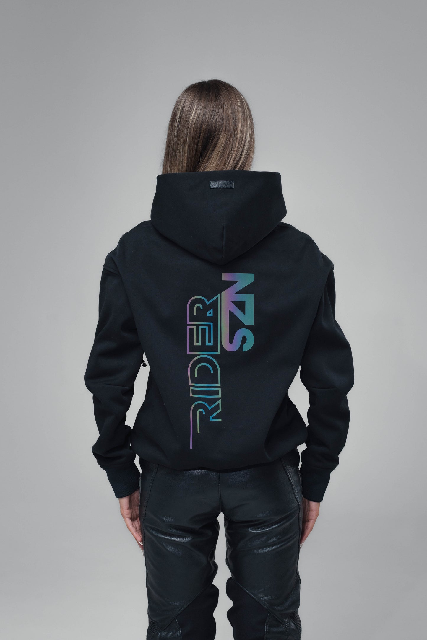 STORM Armoured Hoodie [Rear View] - DARK HOLO