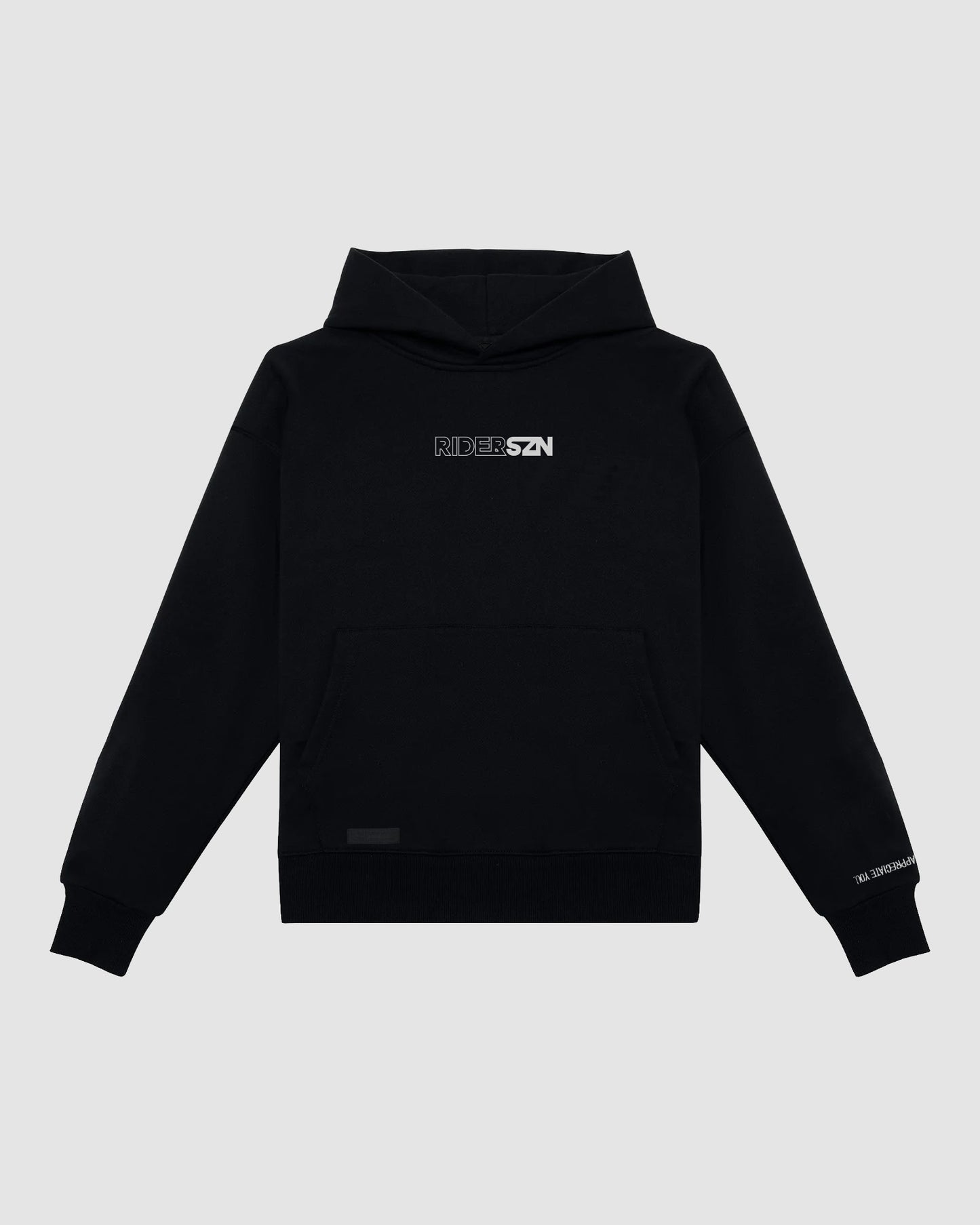 STORM Armoured Hoodie [Rear View 2] - BLACK/SILVER