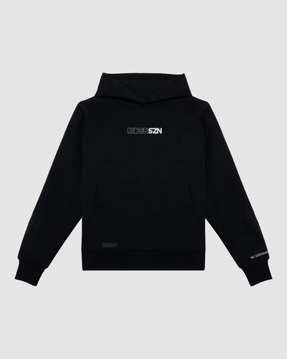 STORM Armoured Hoodie [Rear View 2] - BLACK/SILVER