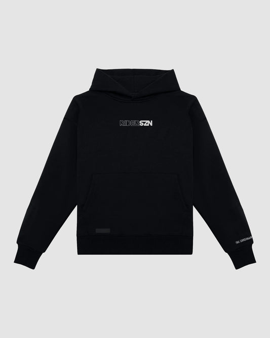 STORM Armoured Hoodie [Rear View 2] - BLACK/SILVER